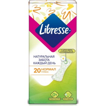 Щоденні гігієнічні прокладки Libresse Natural Care Normal 20  шт (7322540523249)