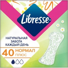 Ежедневные гигиенические прокладки Libresse Natural Care Normal 40 шт (7322540523263)