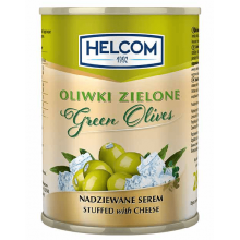 Оливки консервированные зеленые Helcom фаршированные сыром 280 г (5902166710142)