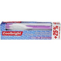 Зубная паста Coolbright Caries Protection 3D эффект 130 мл + зубная щетка (6932759368145)