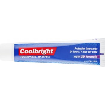 Зубна паста Coolbright Caries Protection 3D ефект 130 мл + зубна щітка (6932759368145)