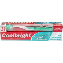 Зубна паста Coolbright Organic 130 мл + зубна щітка (6932759368183)