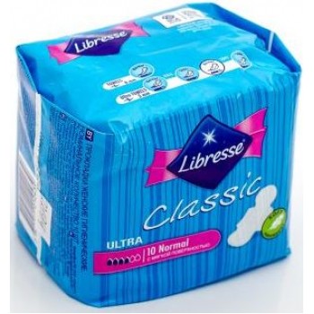 Гигиенические прокладки Libresse Classic Ultra Clip Normal Soft 5 мм 10 шт (7322540012439)