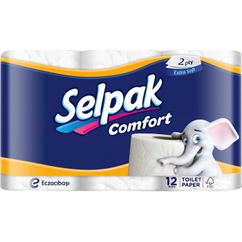 Туалетная бумага Selpak Comfort  2 слоя  12 рулонов (8690530999053) 