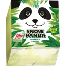 Салфетка Снежная панда желтая 24х24 см. 100 листов (4823019009095)