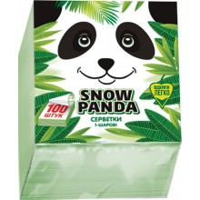 Салфетка Снежная панда зеленая 24х24 см. 100 листов (4823019009101)