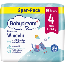 Подгузники Babydream Windeln Premium 4 (8-14 кг) 80 шт (4305615875118)