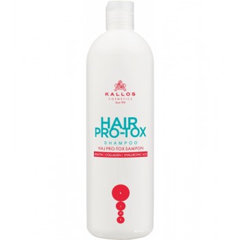 Шампунь для волос Kallos  Hair Pro Tox с кератином, коллагеном и гиалуроновой кислотой 1000 мл 