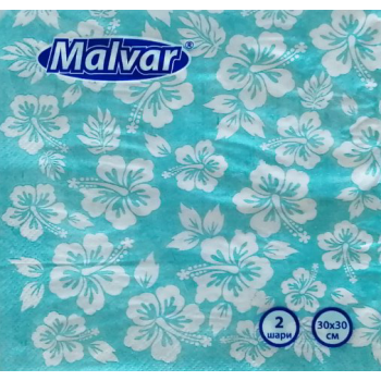 Салфетка Malvar Цветы 30х30 см 2-х шаровая 20 шт (4820227530571)