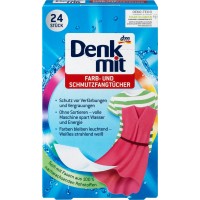 Активні серветки Denkmit  для прання кольорових тканин 24 шт (4010355487964)
