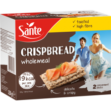 Хлібці хрусткі Sante Wholemeal 150 г (5900617013347)