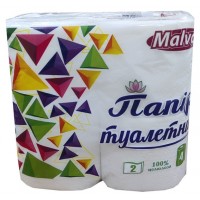 Папір туалетний Malvar Абстракція білий 2-ох шаровий 4 рулони (4820227530229)