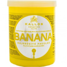 Маска для волосся Kallos 1000 мл зміцнююча з екстрактом банану та комплексом мультивітамінів. (5998889511104)