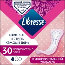 Щоденні гігієнічні прокладки Libresse Daily Fresh Plus 30 шт (7322540757200)