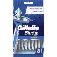 Станки для гоління Gillette Blue Simple 3, 8 шт (7702018429660)