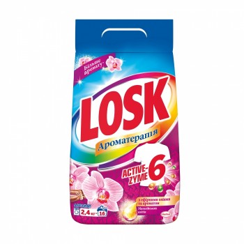 Стиральный порошок Losk автомат с эфирными маслами и ароматом Малазийских цветов 2,4 кг (9000101519624)