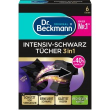 Салфетки для обновления черного цвета Dr. Beckmann 3в1 6 шт (4008455060811)