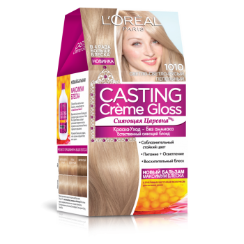 Фарба для волосся L'oreal Casting Creme Gloss 1010 світло-світло русий, попелястий