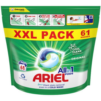Гелеві капсули для прання Ariel All in One Pods Original 61 шт (ціна за 1 шт) (8006540990322)