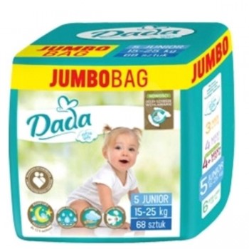 Підгузки дитячі DADA Extra Soft (5) junior 15-25кг Jumbo Bag 68 шт (8594159081581)