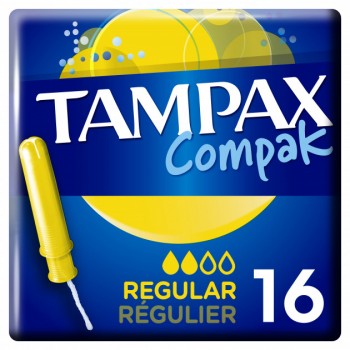 Тампони Tampax Compak Regular Duo з аплікатором 16 шт  (4015400219507)