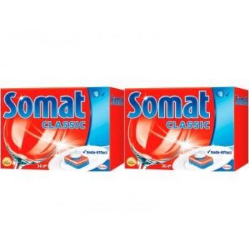 Таблетки для посудомоечной машины Somat Classic 36 шт. + 36 шт. - в подарок