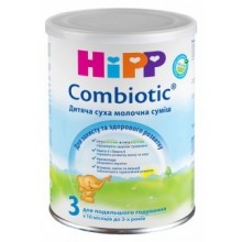 Детская сухая молочная смесь HiPP Combiotiс 3 для дальнейшего кормления 350 г (9062300125617) 
