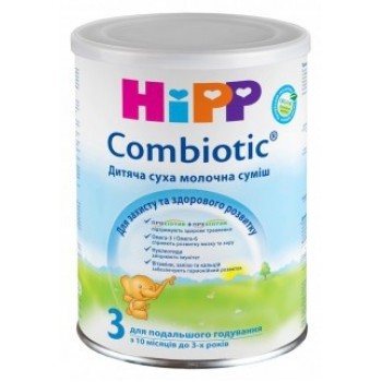 Детская сухая молочная смесь HiPP Combiotiс 3 для дальнейшего кормления 350 г (9062300125617) 