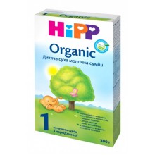 Органическая детская сухая молочная смесь HiPP Organic 1 начальная 300 г (9062300133636_9062300131977) 