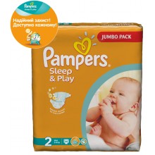 Пiдгузники PAMPERS Sleep & Play Mini 2 (3-6 кг) Джамбо 88шт