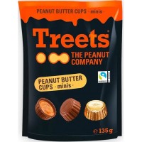 Конфеты Treets из молочного шоколада и арахисовой пастой 135 г (4000281334500)
