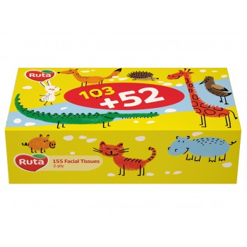 Салфетка косметическая Ruta Kids в коробке 103+52 листов (4820023748422)
