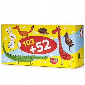 Салфетка косметическая Ruta Kids в коробке 103+52 листов (4820023748422)