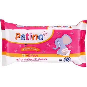 Влажные салфетки для детей Cleanic Petino 72+12 шт.