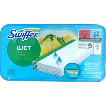 Змінні вологі серветки для швабри Swiffer Wet з ароматом Лимону 12 шт (5413149750425)