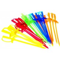 Шпажки пластиковые цветные Шпага 50 шт (60761)