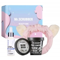 Подарочный набор женский Mr.Scrubber Glow & Moisture (маска для лица 150 г + сыворотка для лица 35 мл + повязка для волос) (4820200331591)