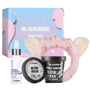 Подарунковий набір жіночий Mr.Scrubber Glow & Moisture (маска для обличчя 150 г + сироватка для обличчя 35 мл + пов'язка для волосся) (4820200331591)