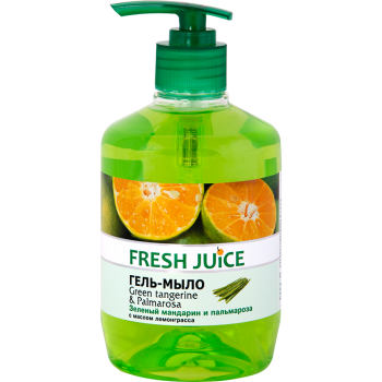 Мило рідке Fresh Juice Зелений мандарин і пальмароза 460 мл  (4823015937217)