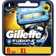 Сменные кассеты для бритья Gillette Fusion Proshield Сhill 6 шт (7702018448524)