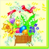 Серветка Luxy Великодня весна 33х33 см 3 шари 18 шт (4820212006043)