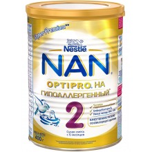 Cмесь Nestle NAN Гипоаллергенный 2 с 6 месяцев 400 г (7613031251742) 