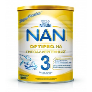 Суміш Nestle NAN Гіпоалергенний 3 з 12 місяців 400 г (7613034080028) 