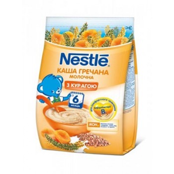 Молочна каша Nestle Гречана з курагою і біфідобактеріями з 6 місяців 180 г (7613035708419) 
