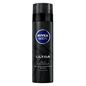 Піна для гоління Nivea ULTRA з активним вугіллям 200 мл (4005900497574)
