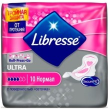Гигиенические прокладки Libresse Ultra Normal Dry 3 мм 10 шт