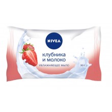 Мыло увлажняющее Nivea Клубника и молоко 90 г (4005808824328)