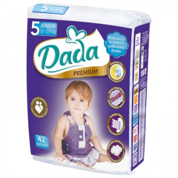 Підгузники дитячі DADA Premium (5) junior 15-25 кг 42 шт