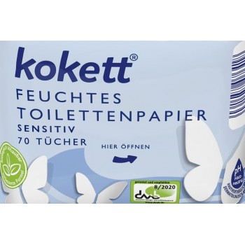 Вологий туалетний папір Kokett Sensitiv 70 шт (4061458076418)