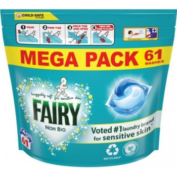 Гелеві капсули для прання дитячої білизни Fairy Non-Bio Sensitive Skin 61 шт (ціна за 1 шт) (8006540991831)